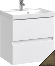 Водолей Мебель для ванной Best 60 подвесная дуб крымский коричневый – фотография-2